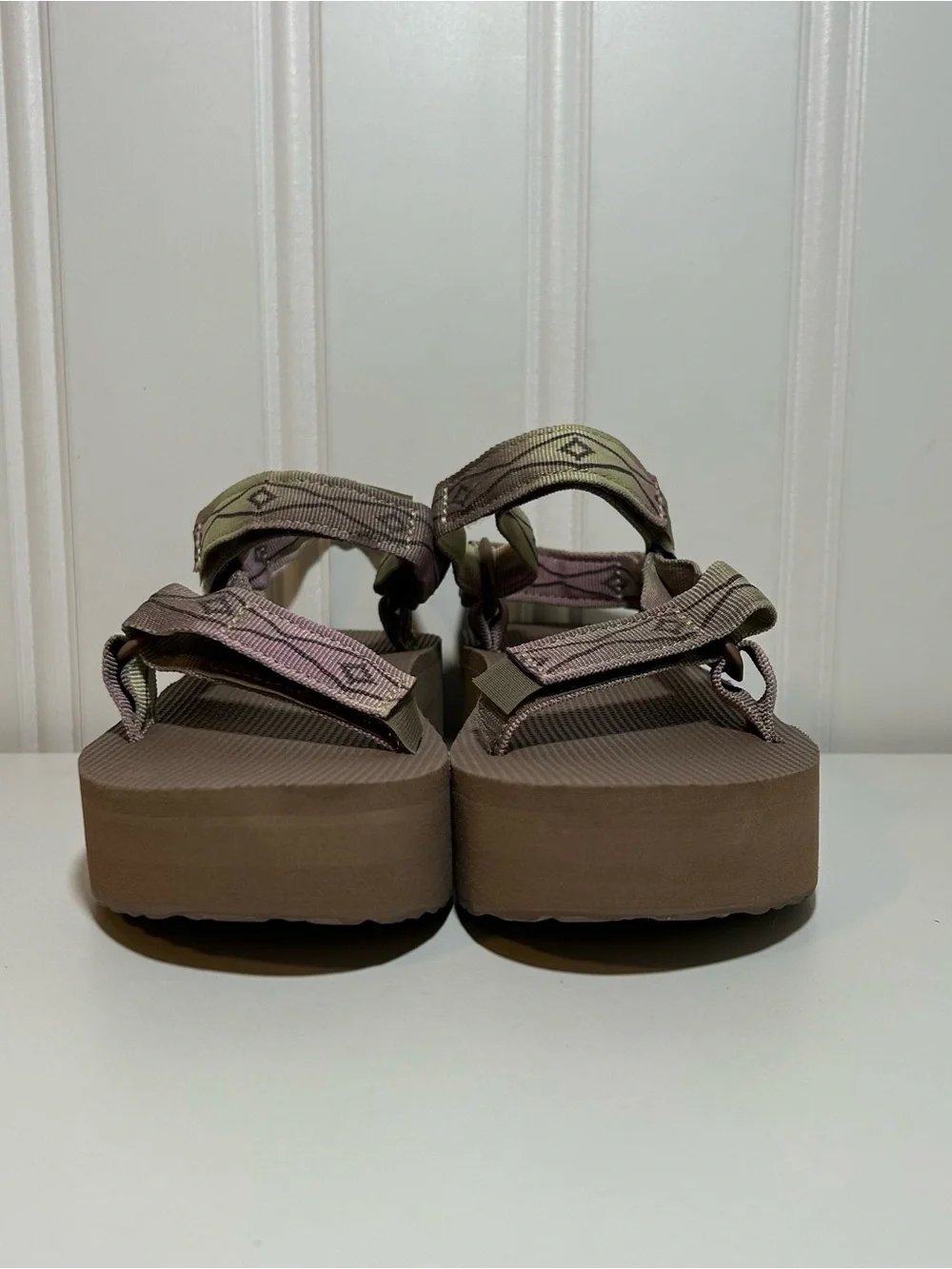 Teva flatform Women’s Platform Sandal - Pink and Brown Straps